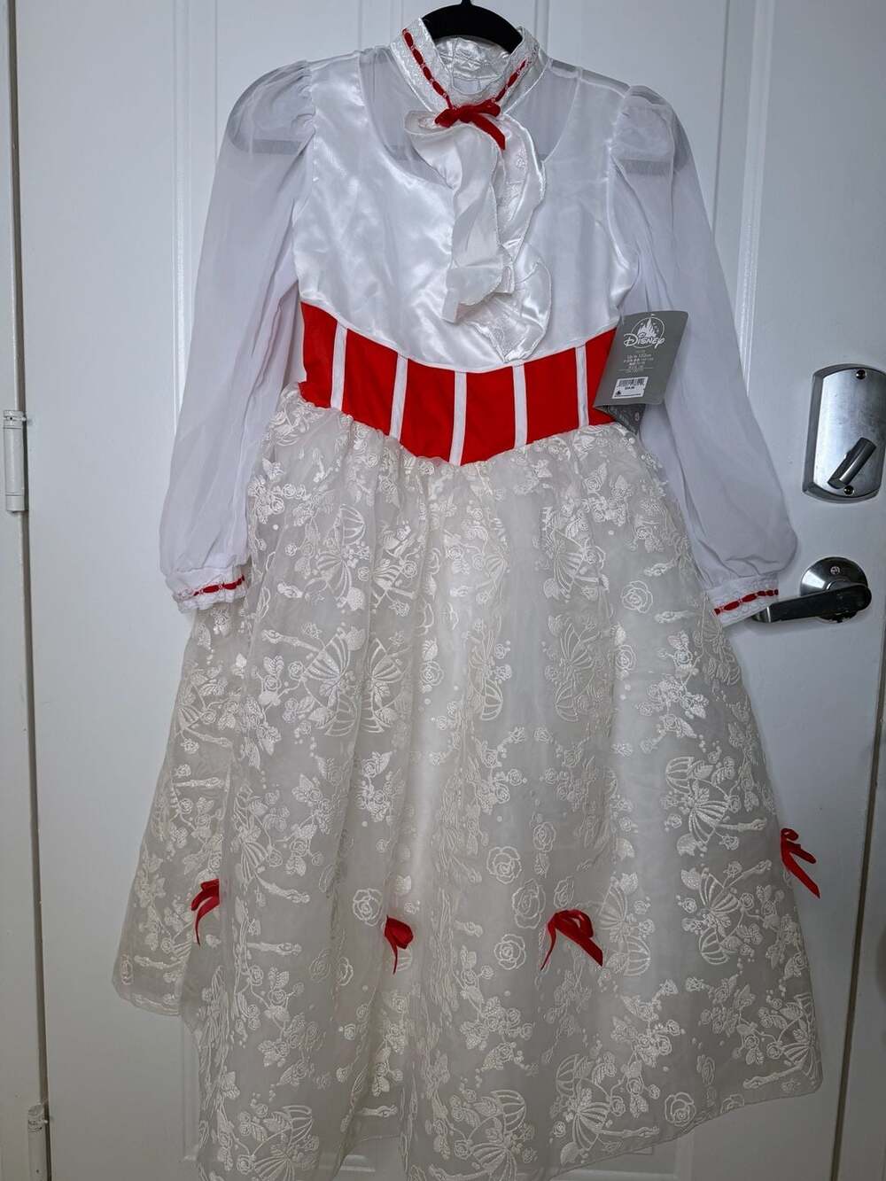 Disney Mary Poppins Costume Size 11/12 White Dress